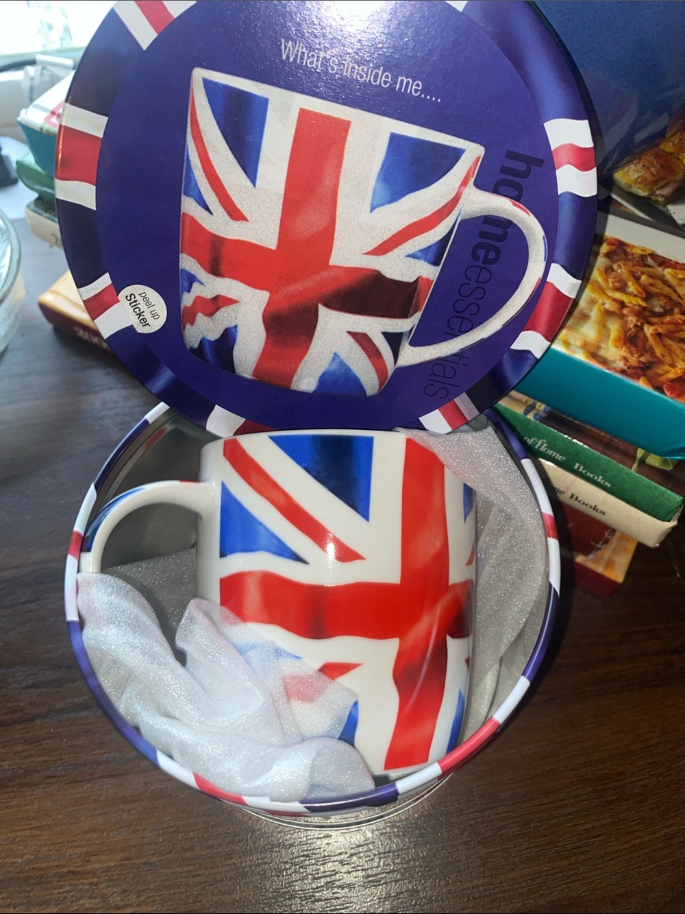 NWT Home Essentials Union Jack Mug in Red, White & Blue - Decorative Tin